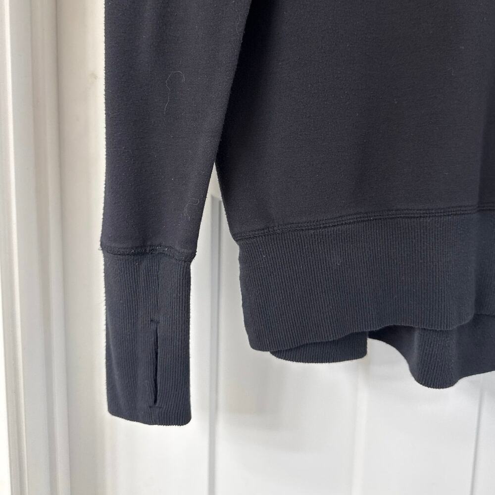 Athleta Coaster Luxe V-Neck Sweatshirt Size M in Black *984026 - Picture 5 of 9